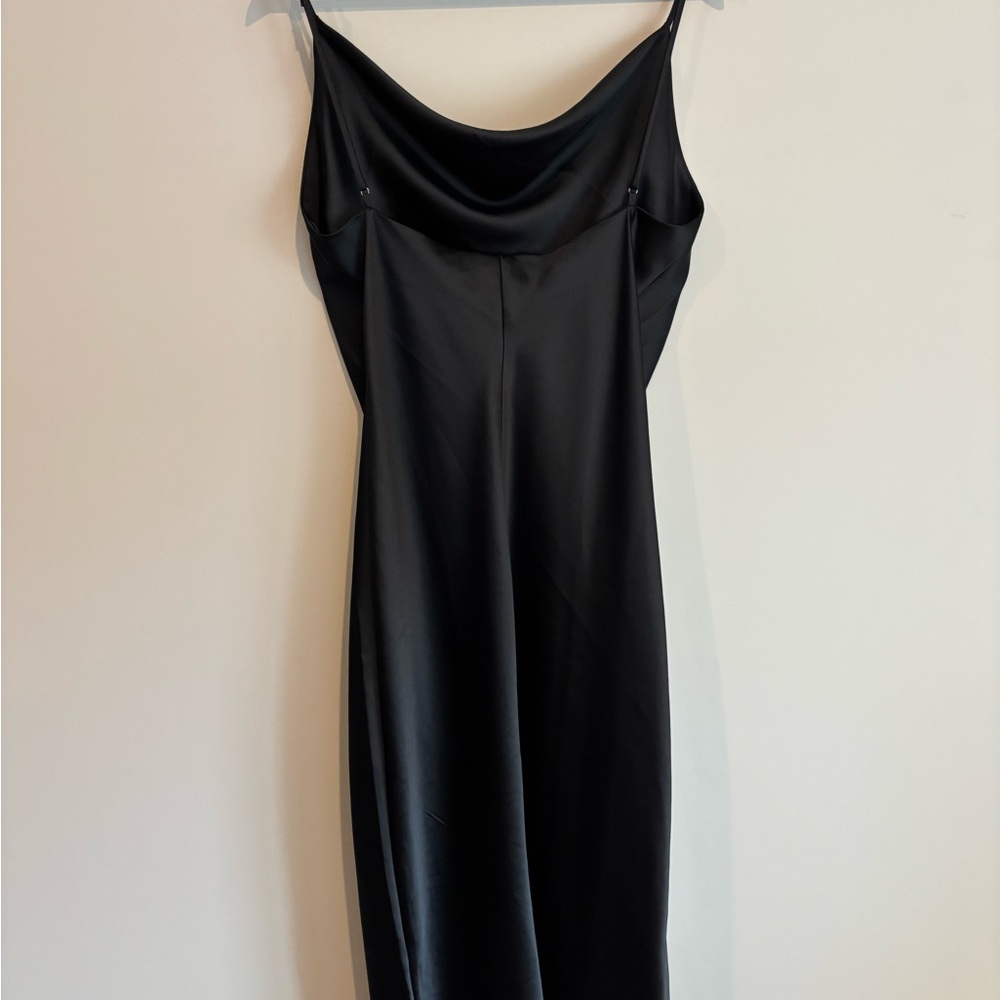Petal & Pup Elegant Black Satin Dress - Picture 7 of 8
